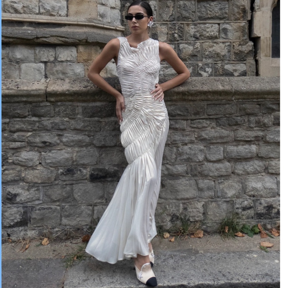 Georgia Hardinge Fossil metallic dress